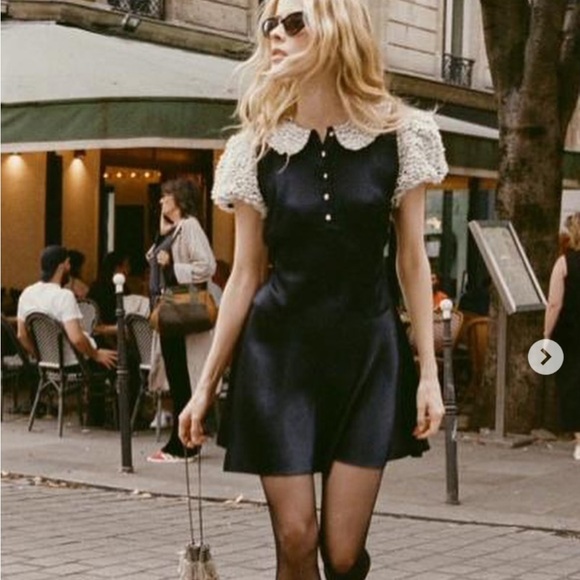 Doen Dresses & Skirts - Doen Black Mini Silk Dress